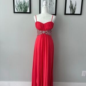 B Darlin Women's Coral Dress 7/8